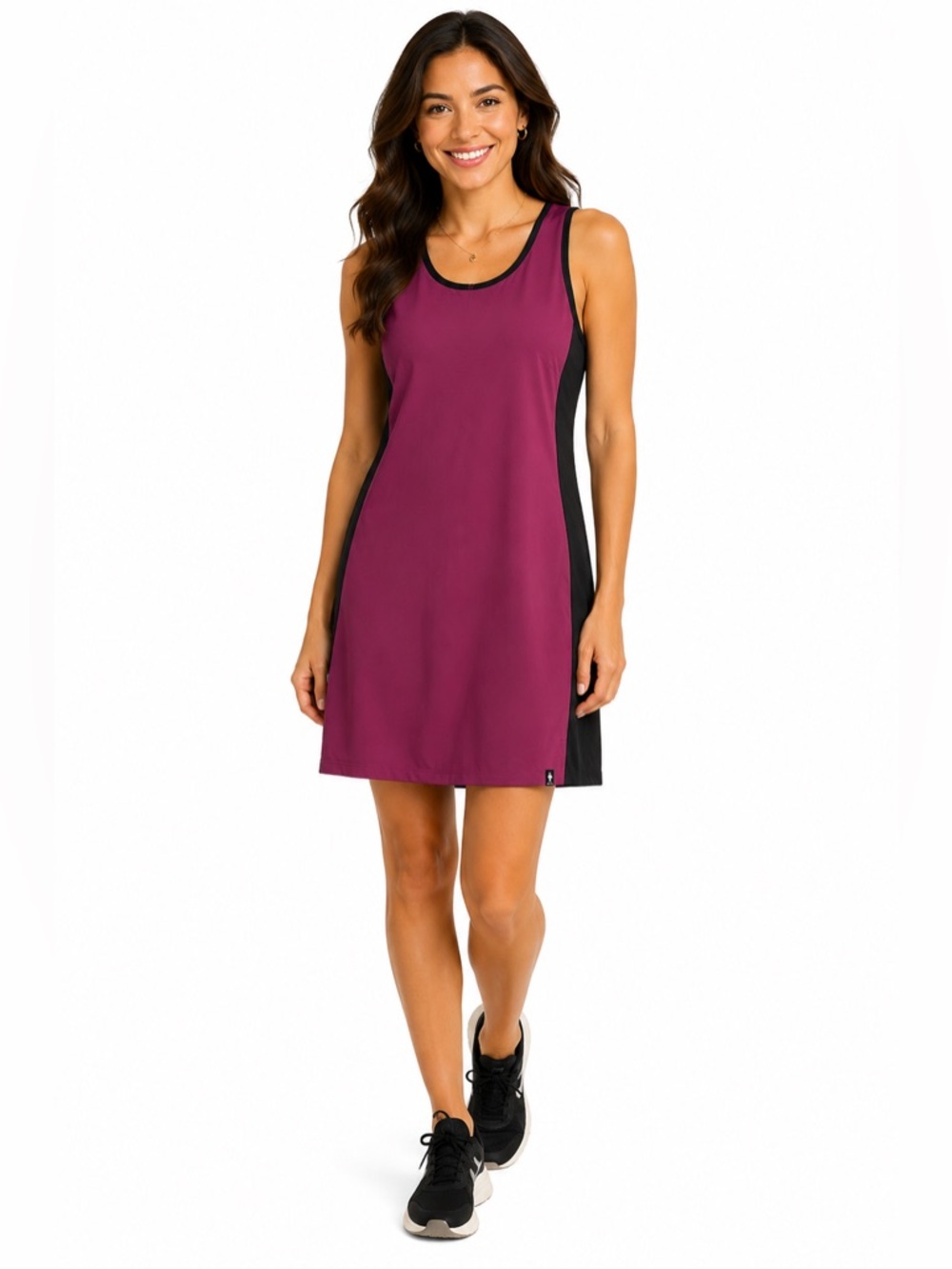 Smartwool Merino Sport Tank Dress L Purple Black Athflow Outdoorcore Minimalist